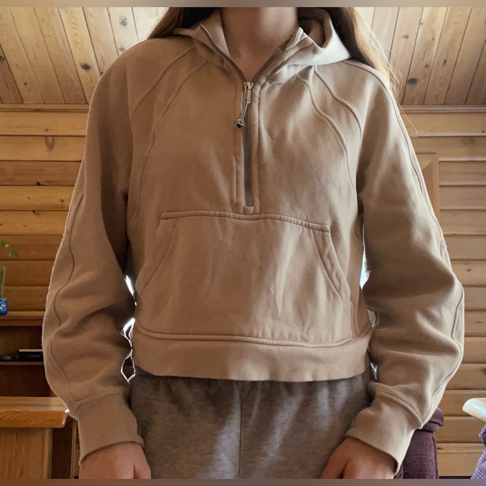 Lululemon half zip cropped scuba